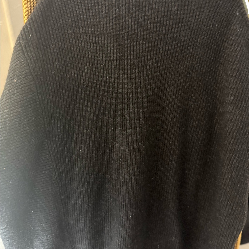 All Saints Charcoal V-Neck  Cold Shoulder Sweater - Picture 7 of 12